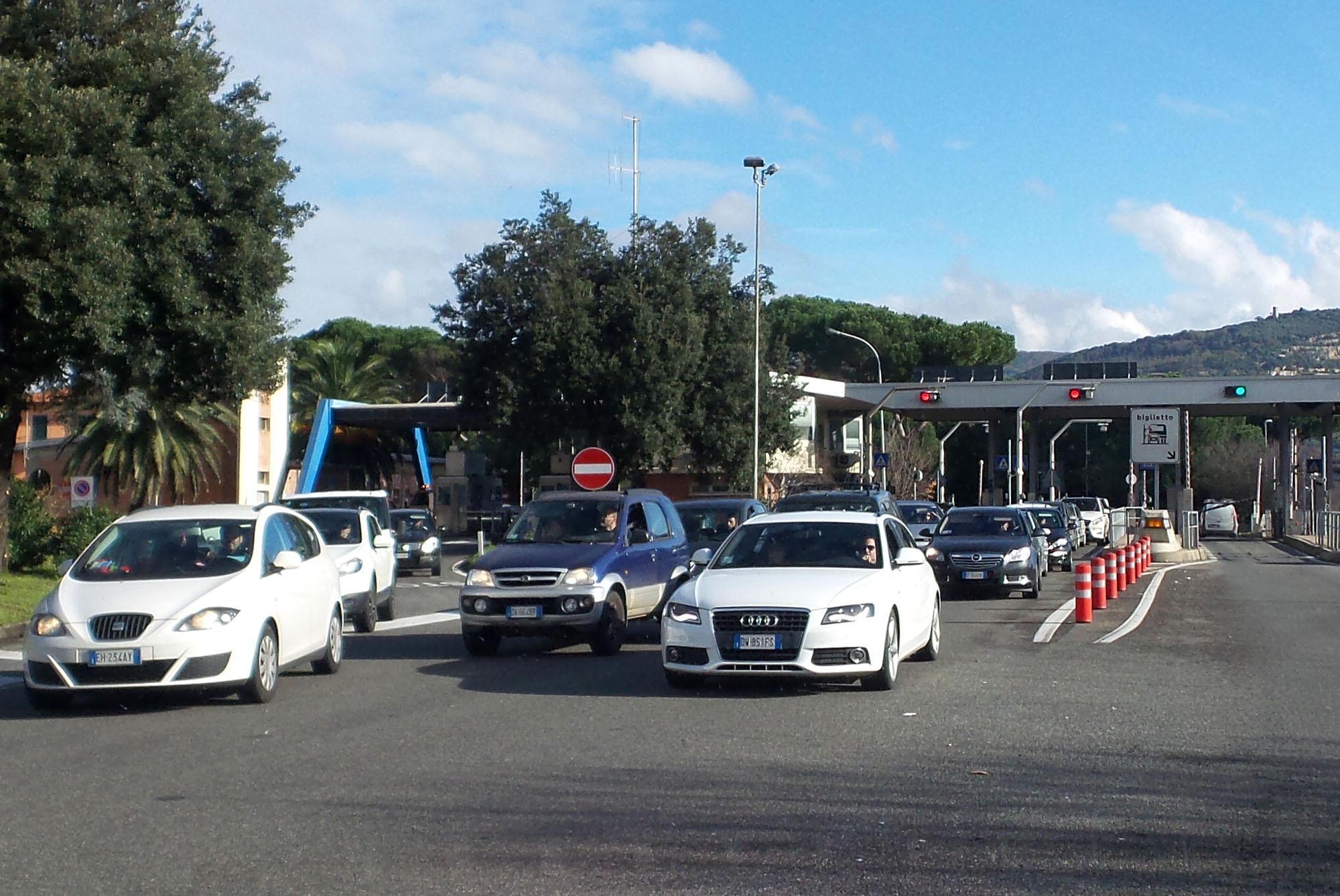 Il casello di Montecatini (foto Nucci)