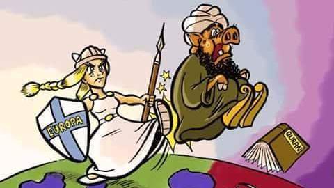 La vignetta postata su Facebook dalla sindaca Ceccardi