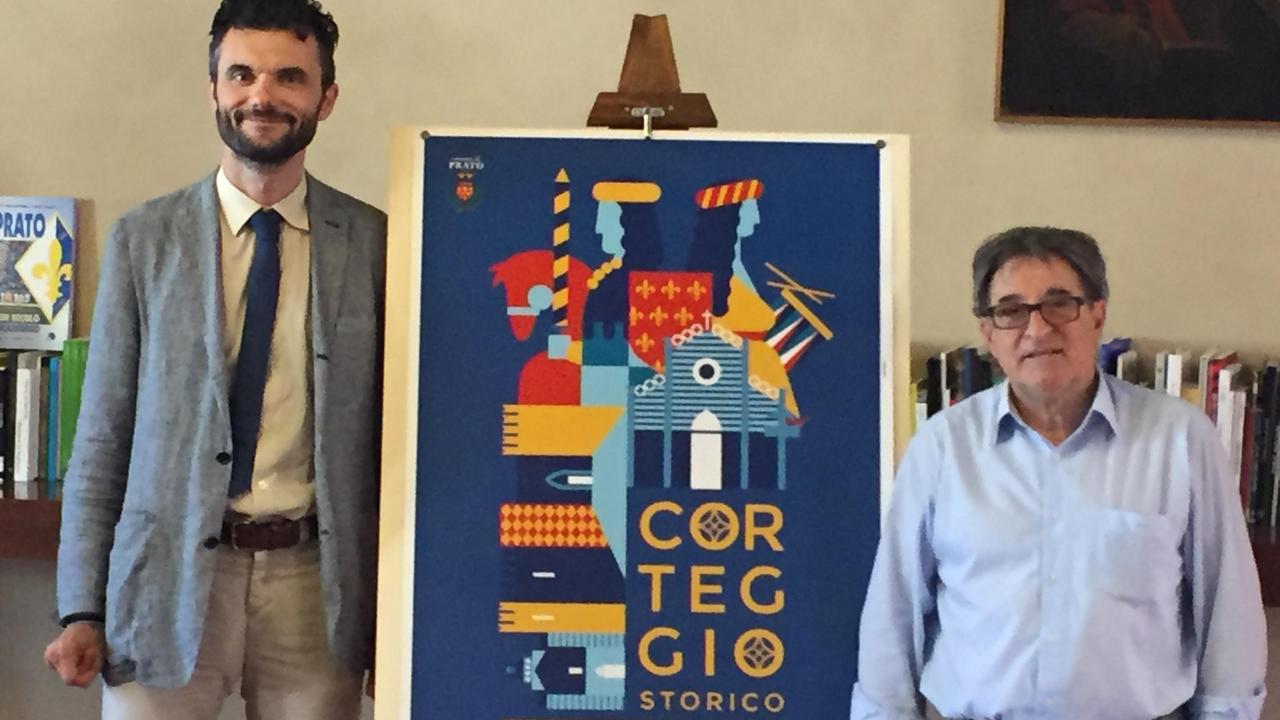 La presentazione del corteggio 2016 col sindaco Biffoni e il cerimoniere Calamai