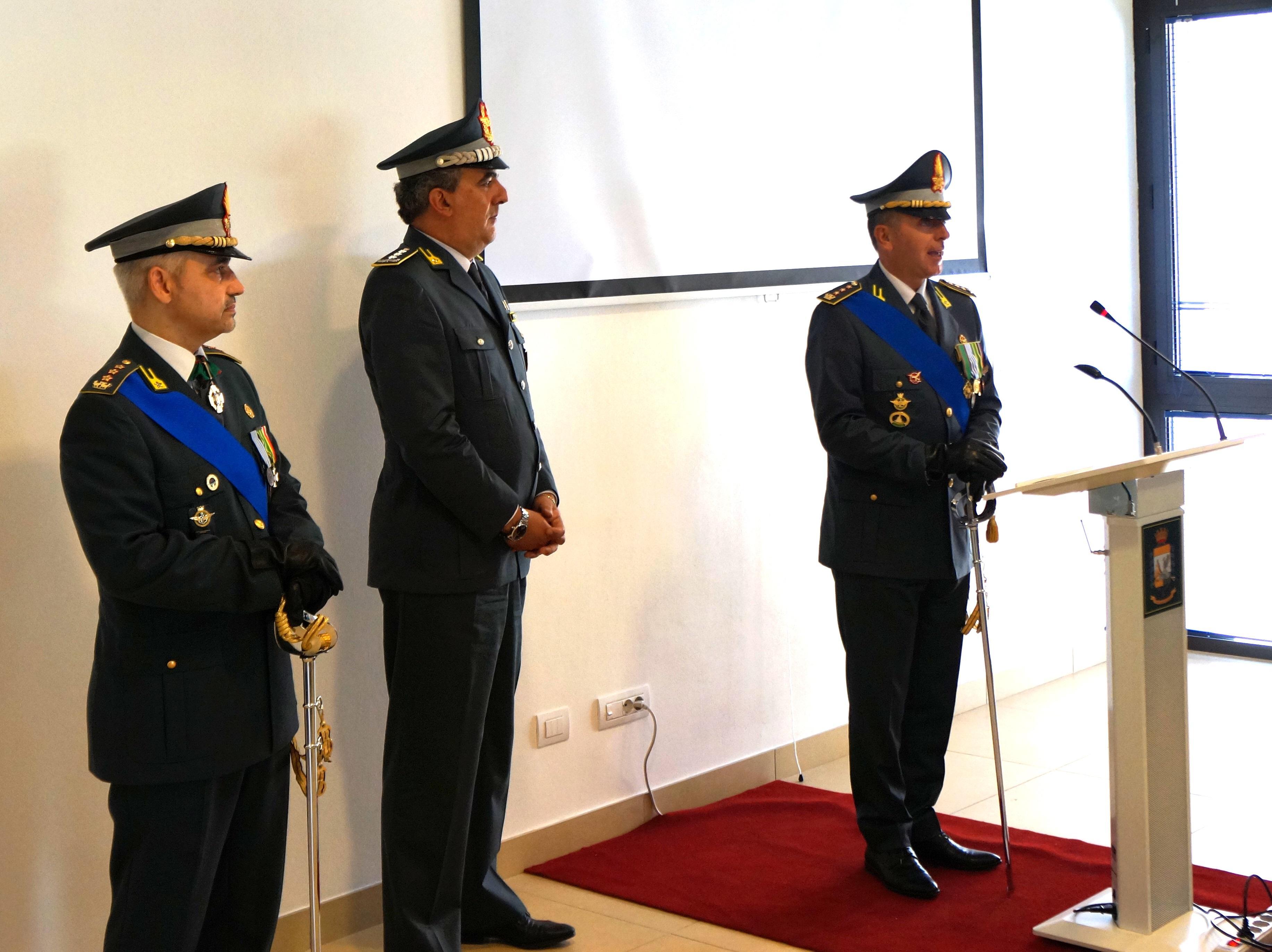 La cerimonia avvenuta nella Caserma della Guardia di Finanza