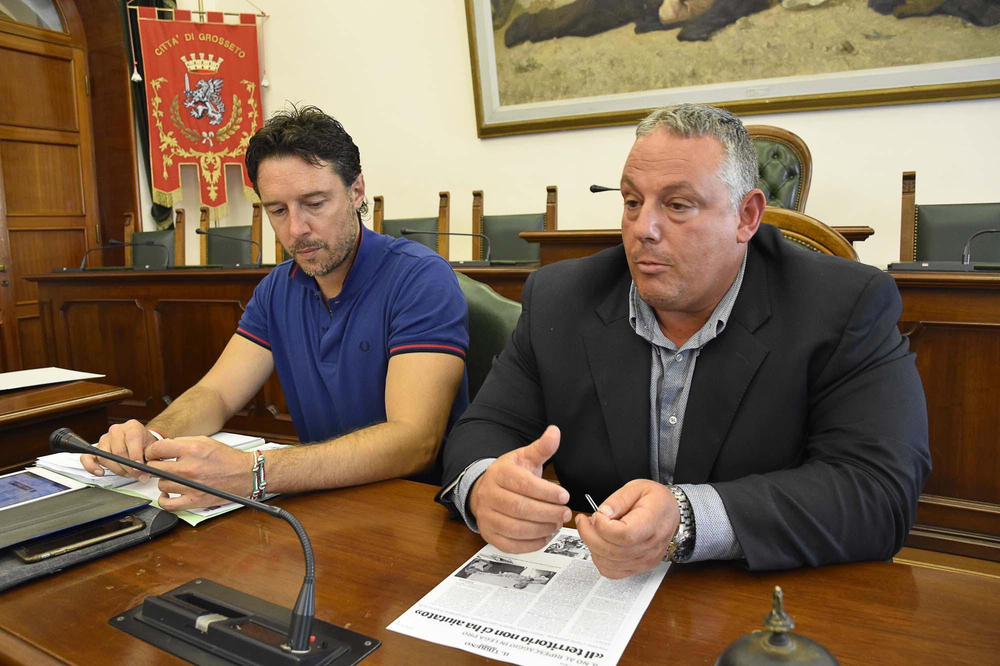 Il sindaco Vivarelli Colonna e l'assessore Fabrizio Rossi (foto Bf)