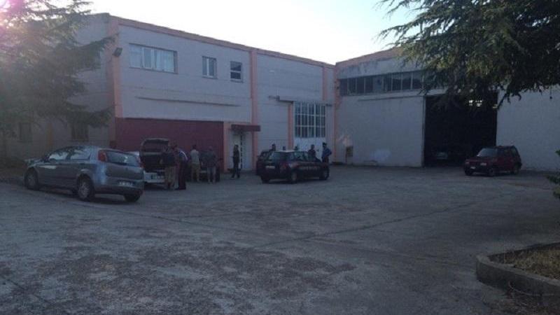Il sugherificio dove è avvenuto l'incidente sul lavoro