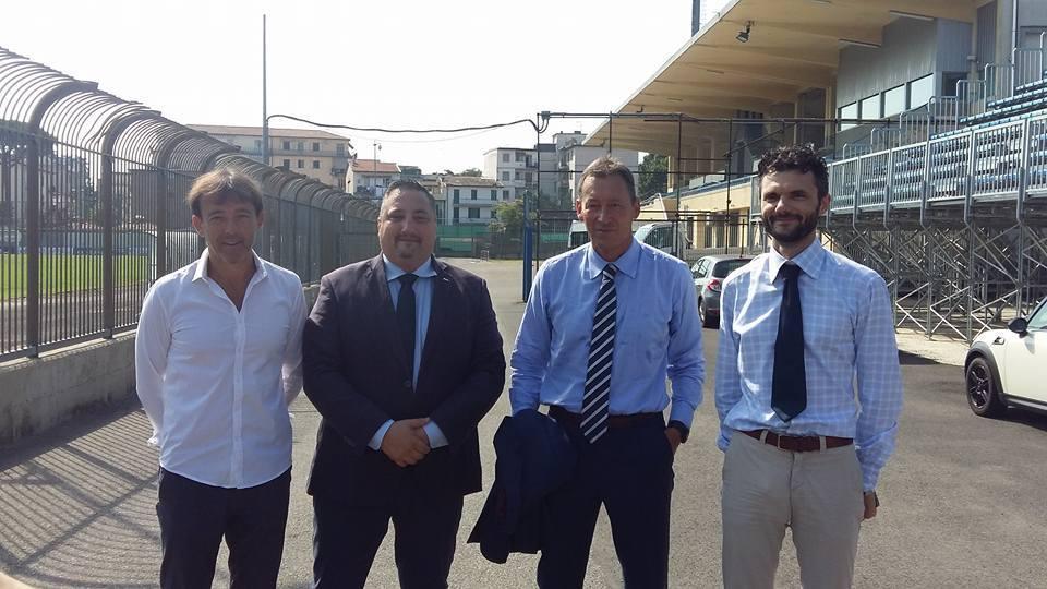 Luca Vannucci, Mirko Cecconi, Paolo Rossi e il sindaco Matteo Biffoni