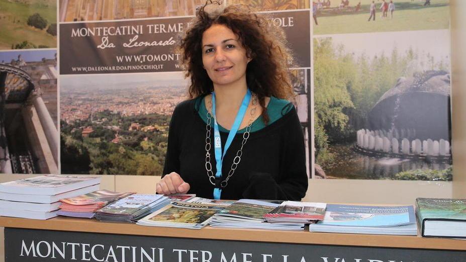 L'assessora al turismo De Paola alla Borsa del turismo sportivo dell'anno scorso (foto Nucci)