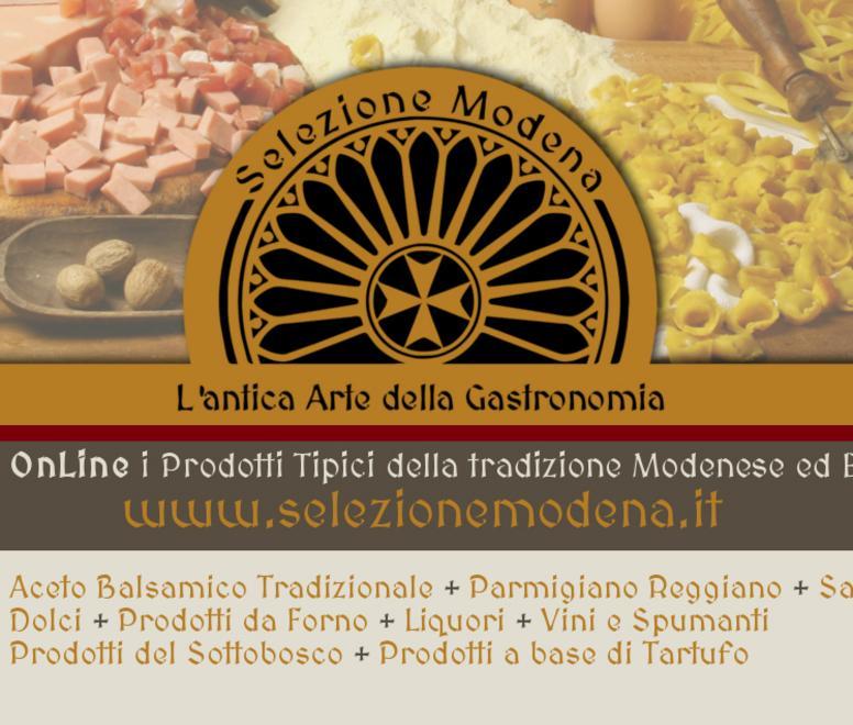 Prodotti tipici modenesi in vendita nello “shop on line”