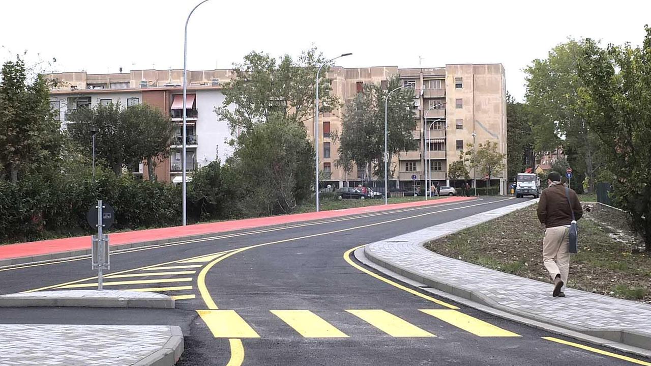 L’area di via Norvegia con la nuova strada