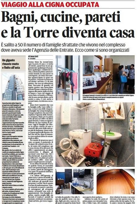 Da sei mesi la Cigna è occupata da decine di famiglie