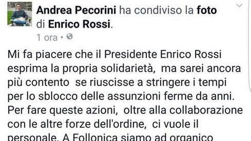«Rossi sblocchi le assunzioni degli agenti»