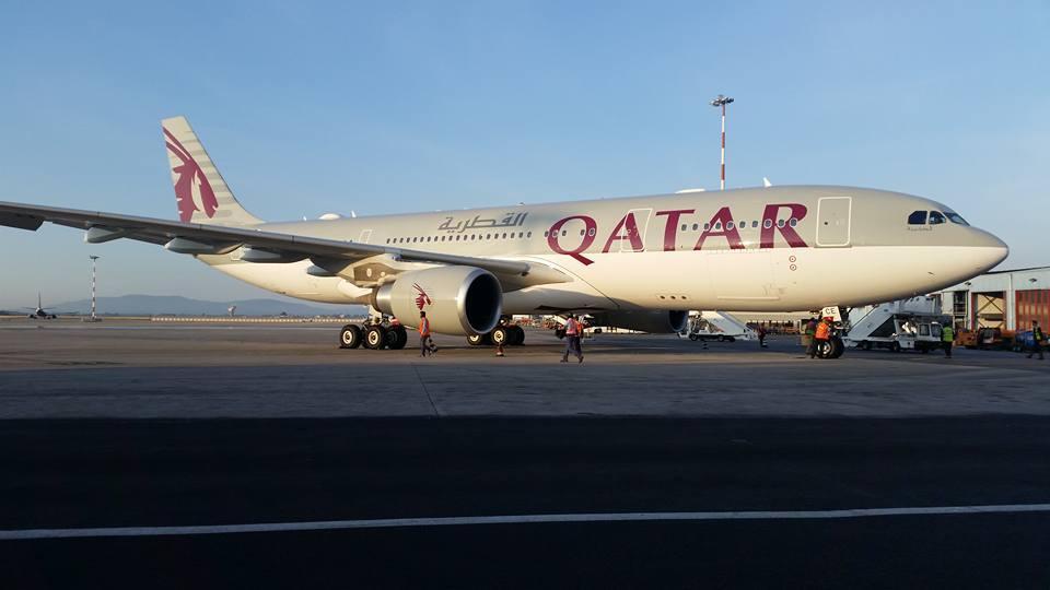 L'aereo proveniente da Doha atterrato a Pisa 