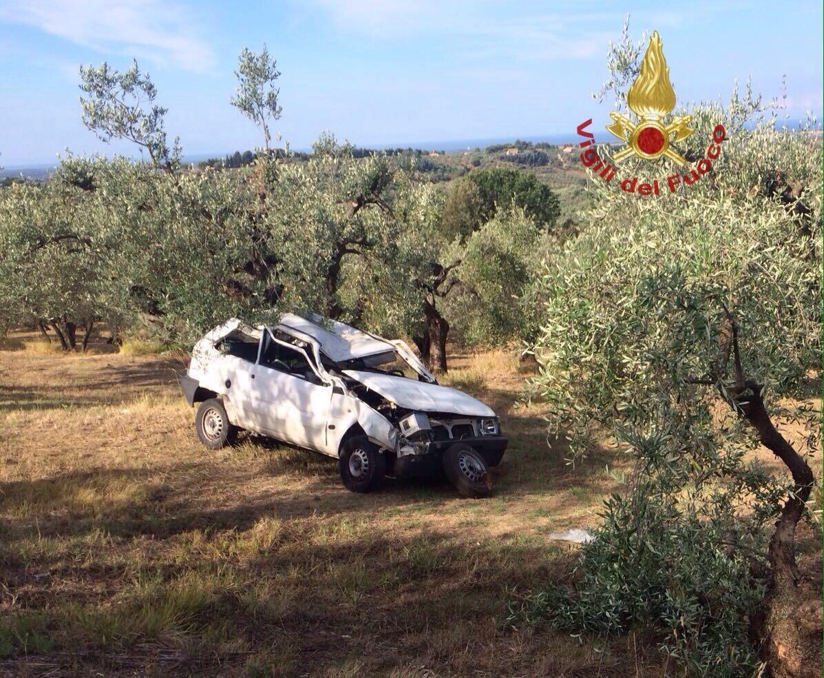 L'auto dopo l'incidente