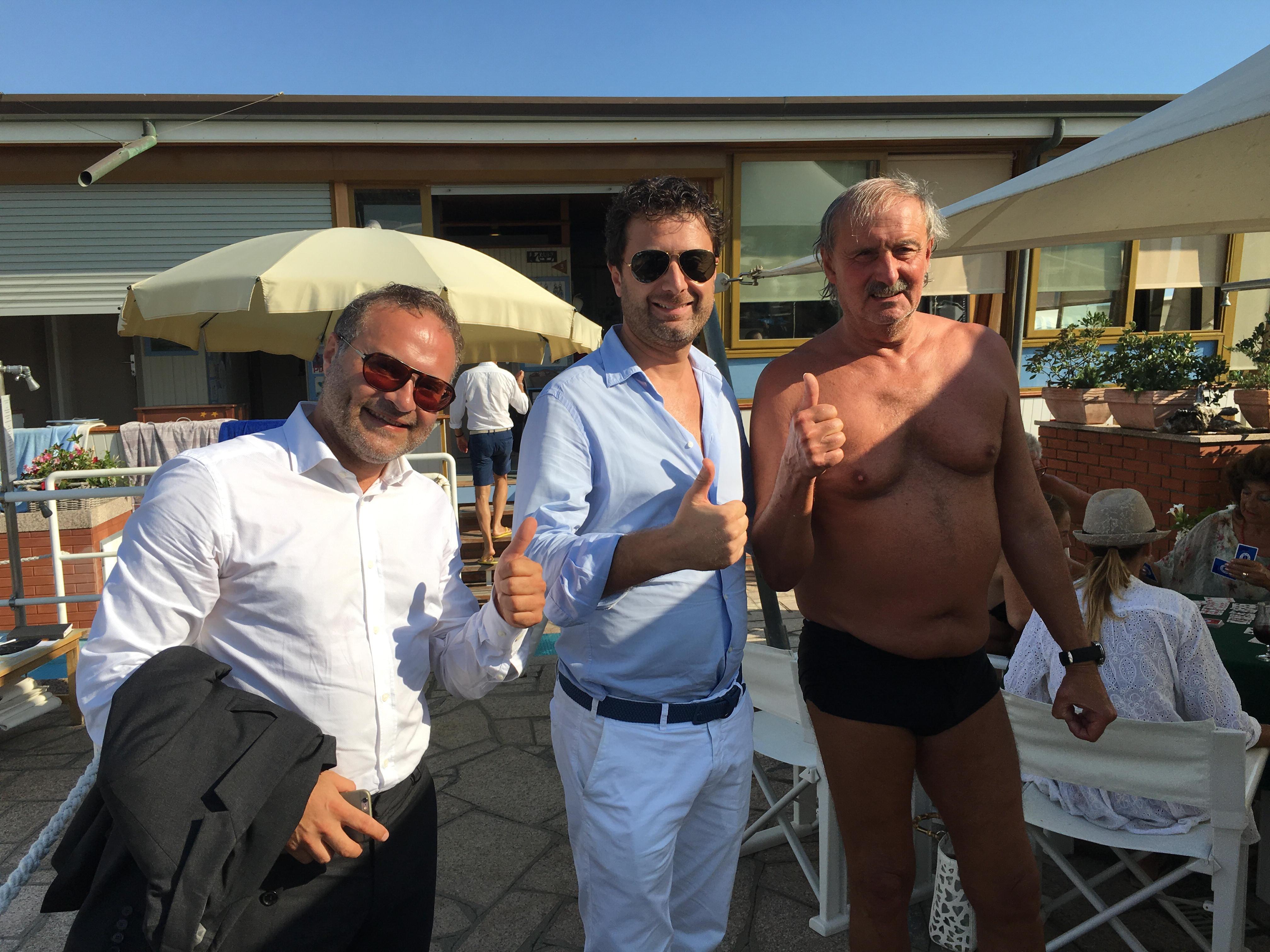 L'avvocato Vincenzo Taverniti, Alessandro Trolese e Maurizio Mian