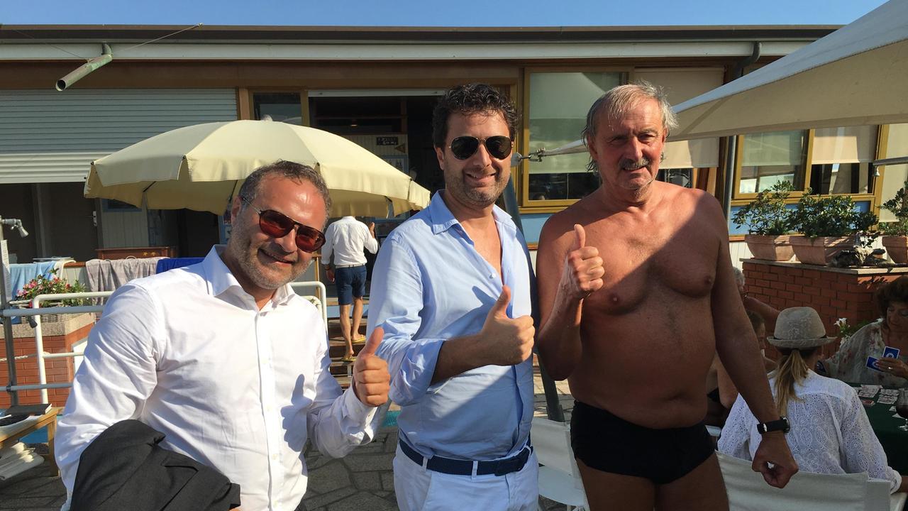 L'avvocato Vincenzo Taverniti, Alessandro Trolese e Maurizio Mian