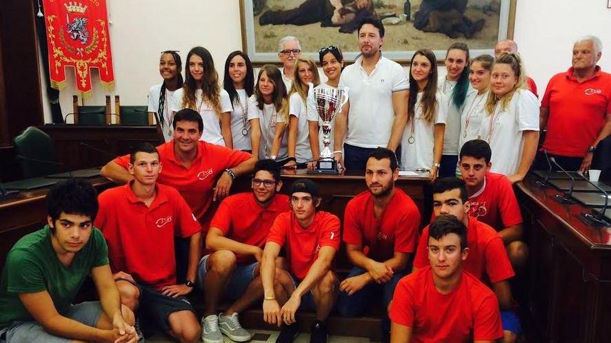 Beach handball, i campioni in Comune