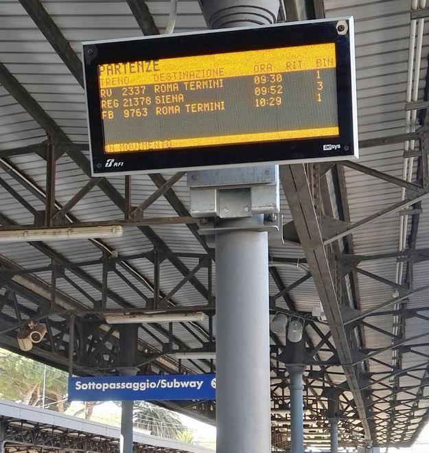 Alla stazione ferroviaria di Grosseto ci sono ventiquattro nuovi monitor 