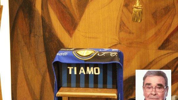 Marino Brandani e l'urna nerazzurra (foto Batavia)