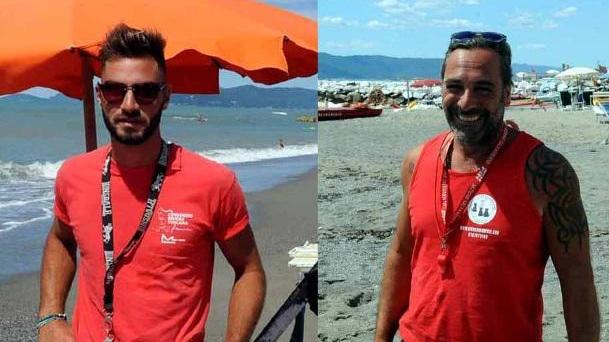 Davide Nutile (a sinistra) e Federico Schintu (a destra): i due bagnini eroi