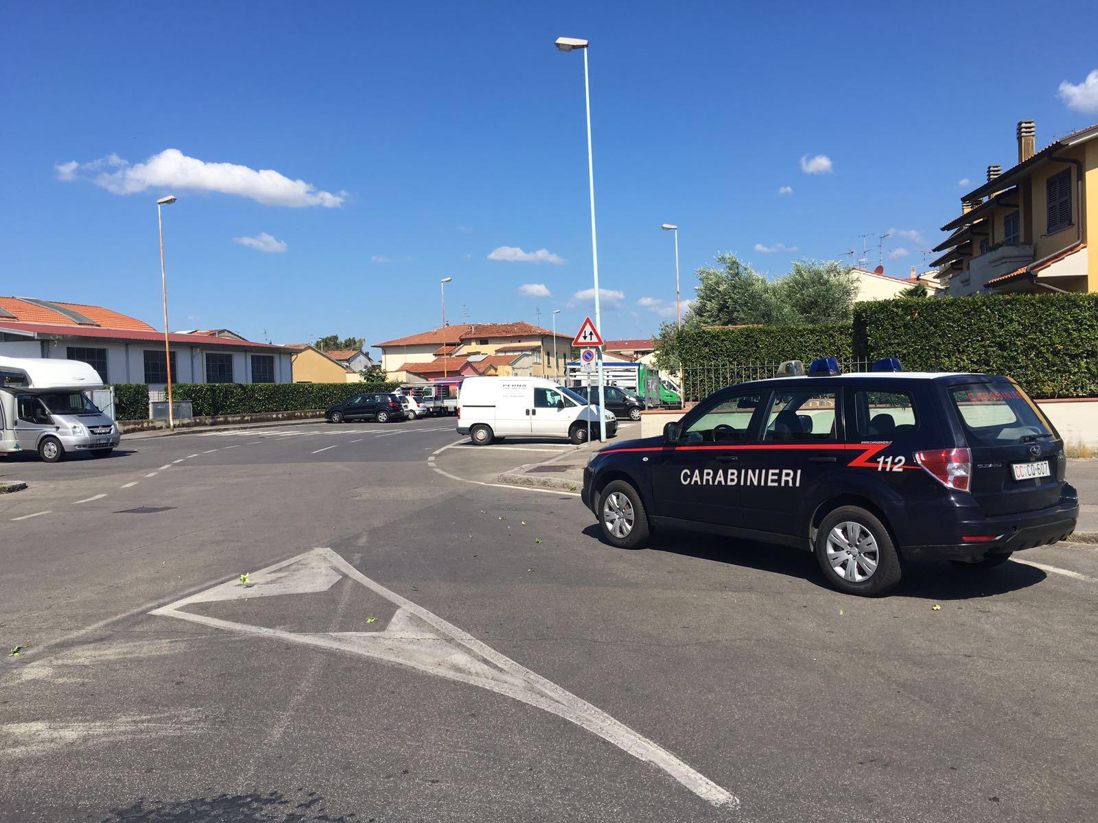 L'intervento dei carabinieri a Galciana