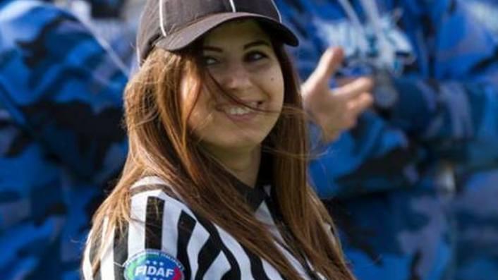 Federica, da cheerleader ad arbitro di football americano