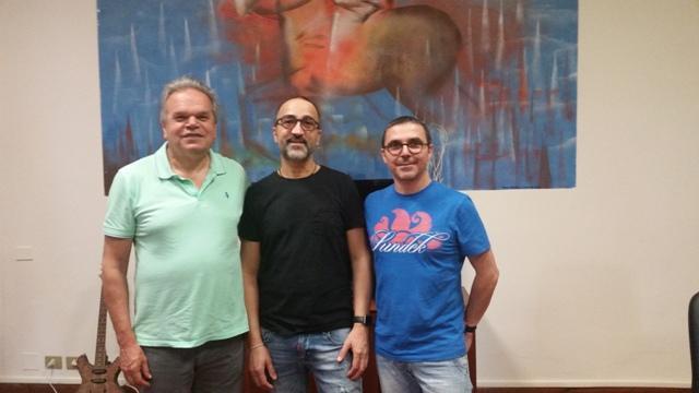 Nella foto il sindaco di Montemurlo Mauro Lorenzini con Giovanni Parrillo e Stefano D'Alatri