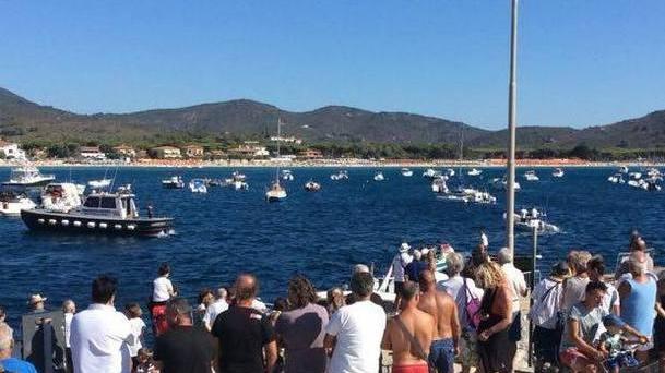 In cantiere lo yacht affondato