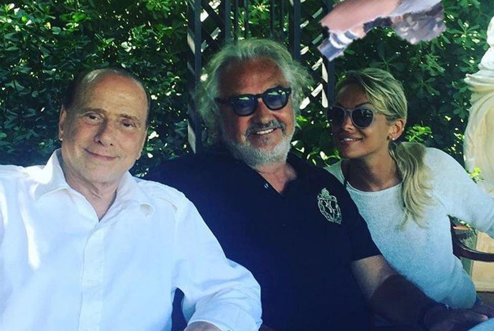 Visita di Briatore a Berlusconi, prima foto dopo l’operazione al cuore 