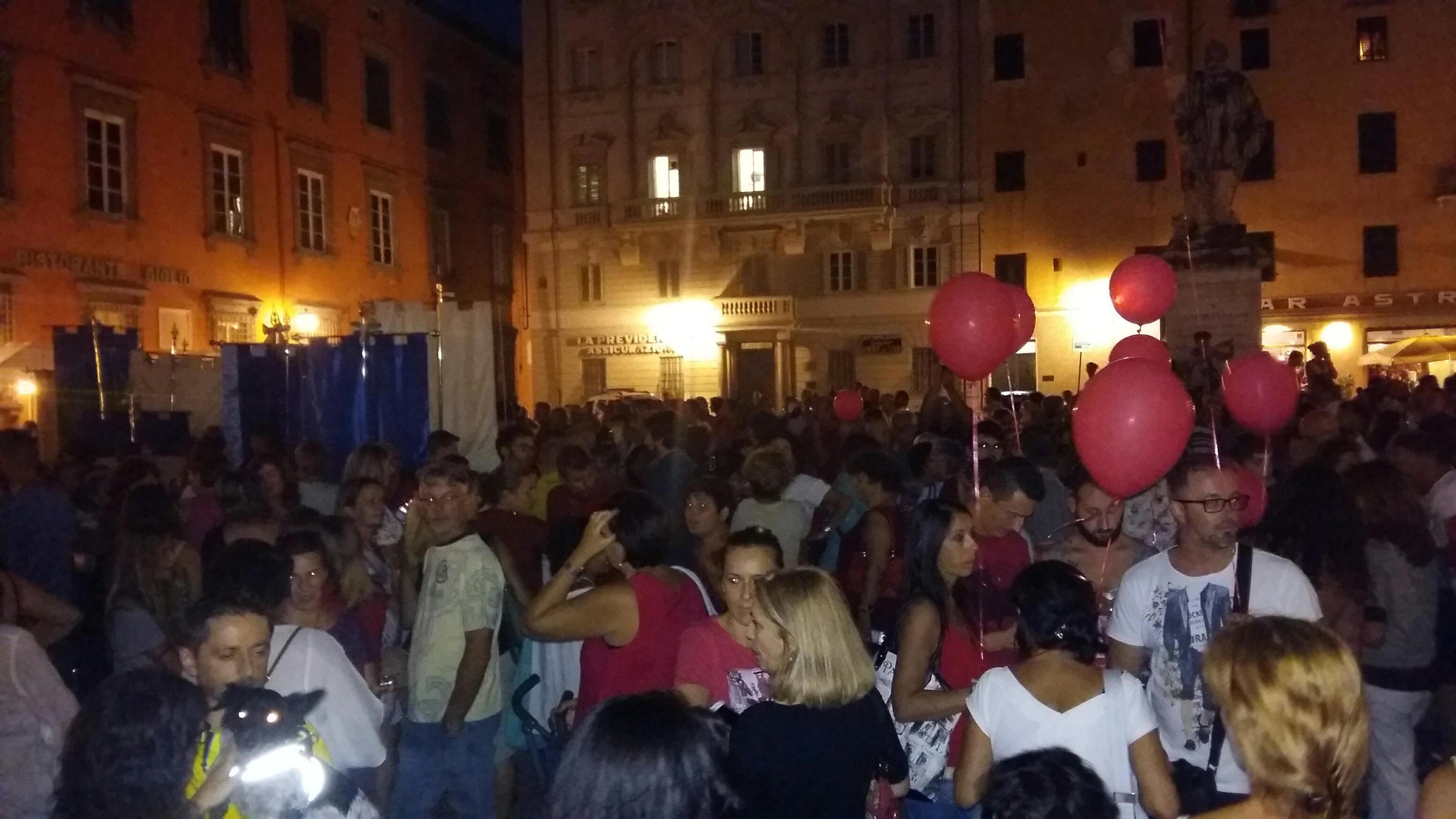 La partenza della manifestazione da piazza del Giglio