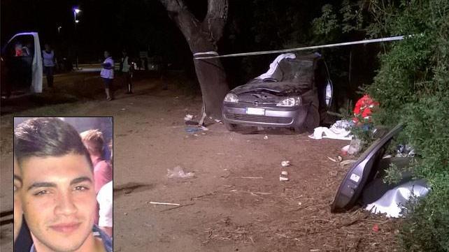 Il luogo dell'incidente e, nel riquadro, la vittima Fabio Doddo
