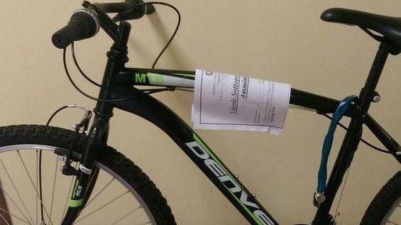 Sradica il semaforo per rubare la bici, preso mentre scappa