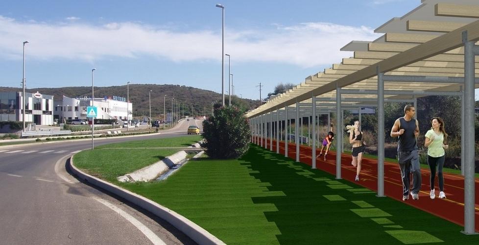 Olbia, una pista di tre chilometri coperta da pannelli solari 