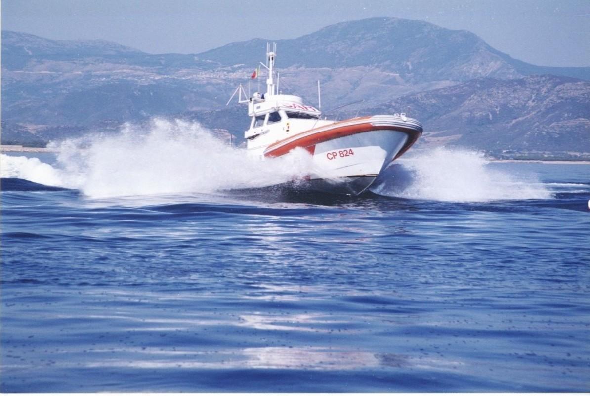 La motovedetta CP824 della Capitaneria di Arbatax