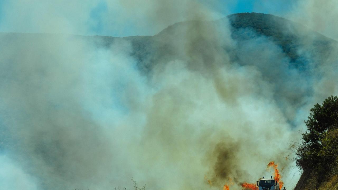 L'incendio di Burgos in una foto inviata dal nostro lettore Marco Seddone