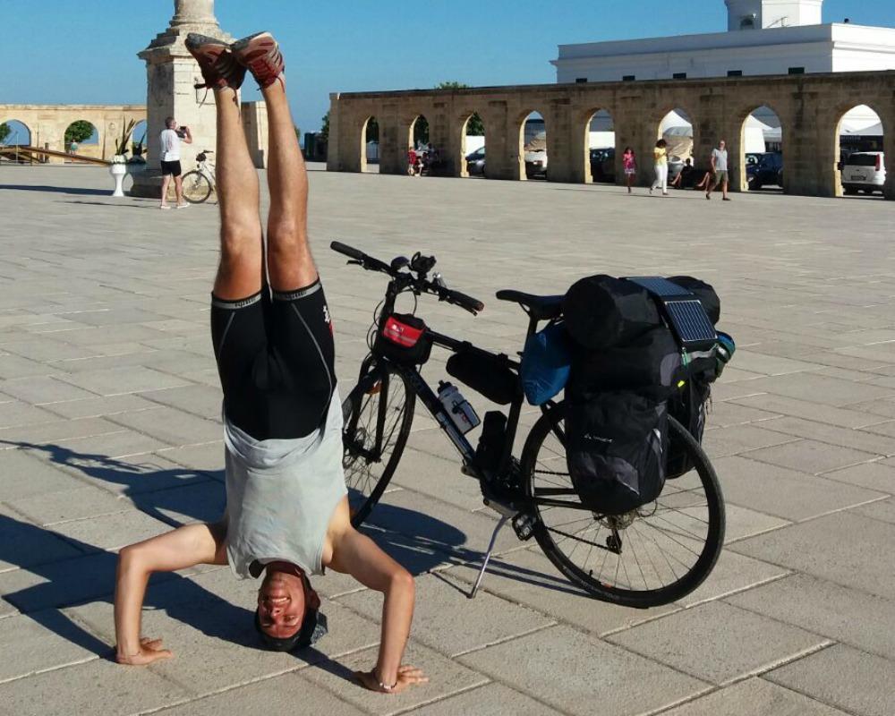 Alessandro, da Prato a Leuca in bicicletta