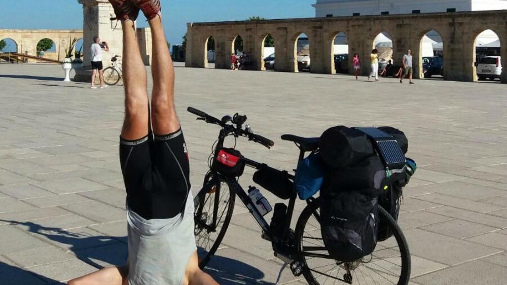 Alessandro, da Prato a Leuca in bicicletta