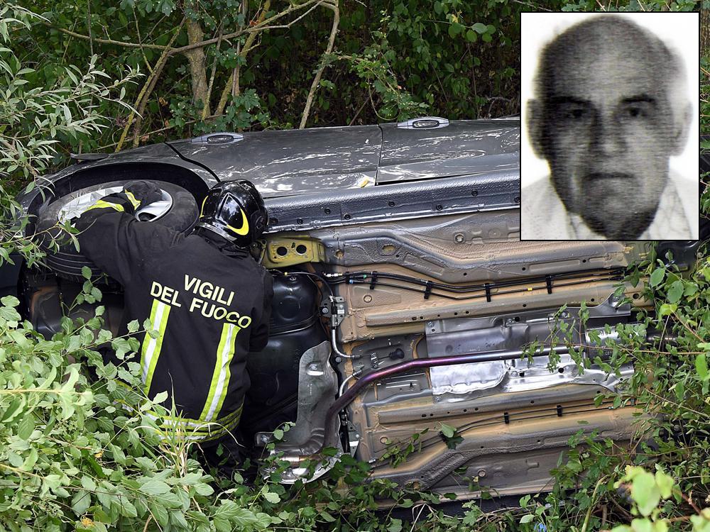 E' morto l'uomo finito con l'auto nella scarpata