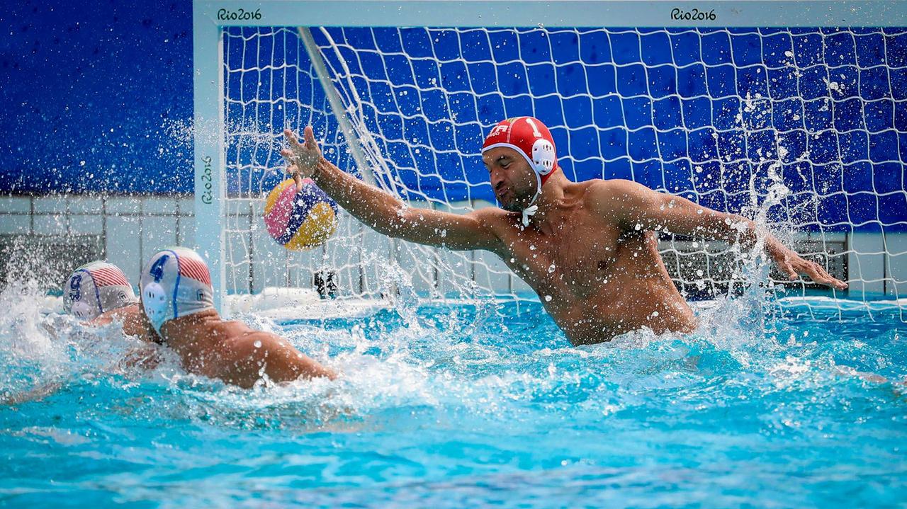 Il portiere della nazionale di pallanuoto Stefano Tempesti