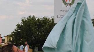 Taglio del nastro per il parco Vecchi
