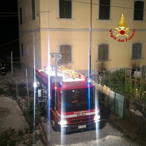 L'intervento dei vigili del fuoco a Vernio 