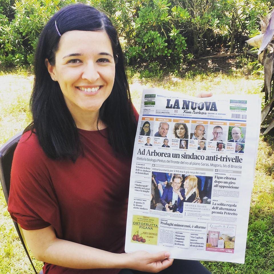 La sindaca di Arborea Manuela Pintus