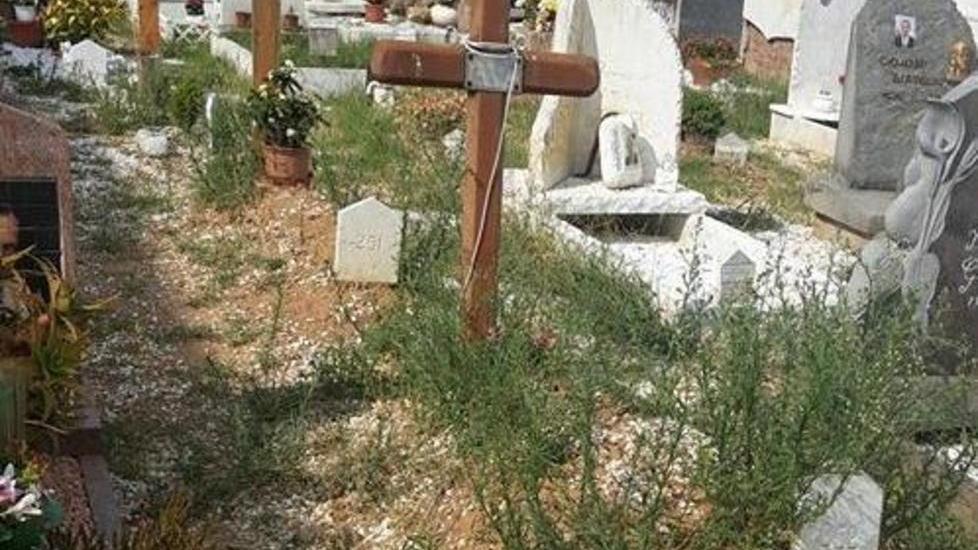 Degrado ed erbacce al cimitero
