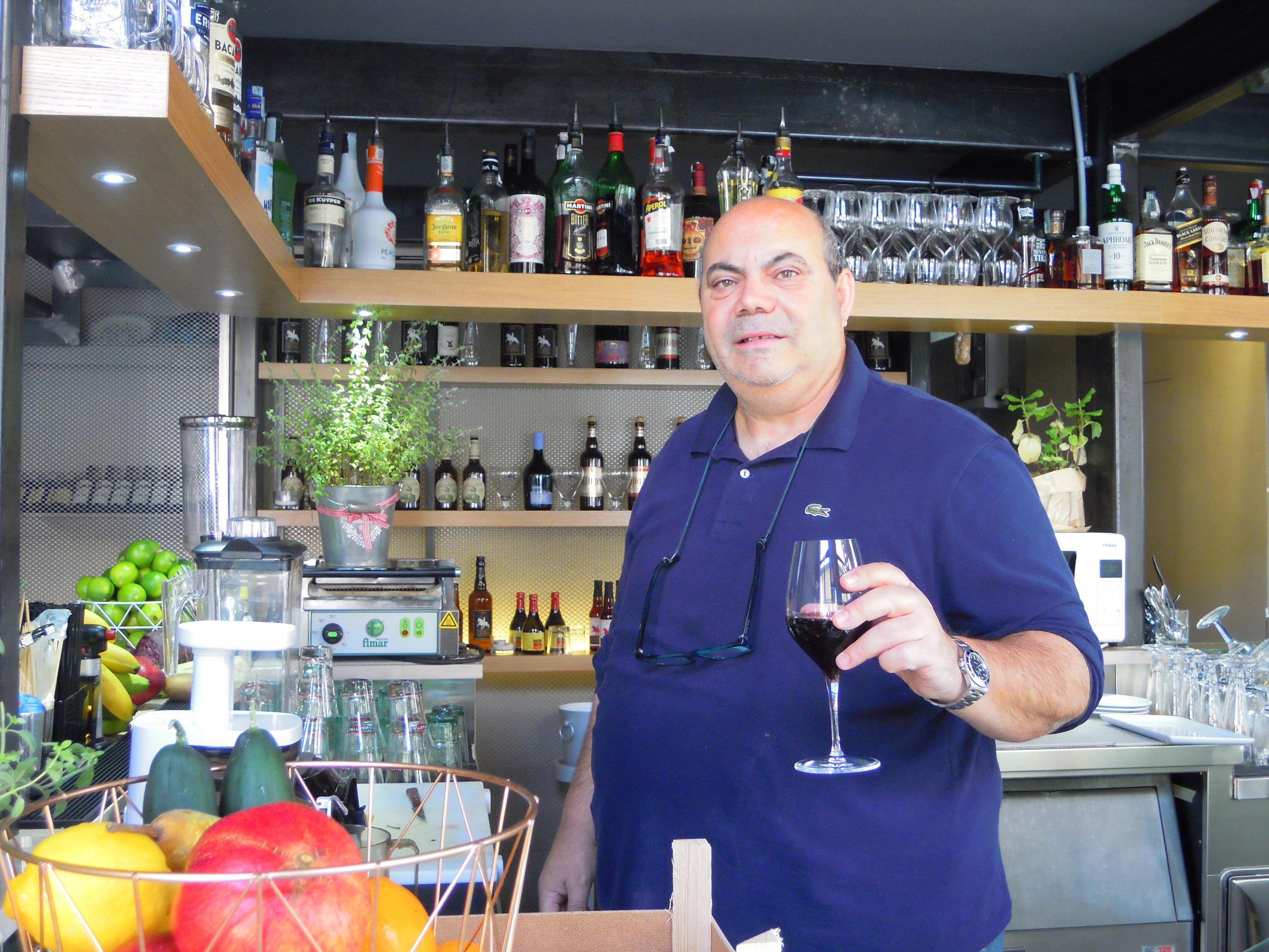 Maurizio Cini in uno dei suoi locali, L'Officina del Grano di Grosseto 