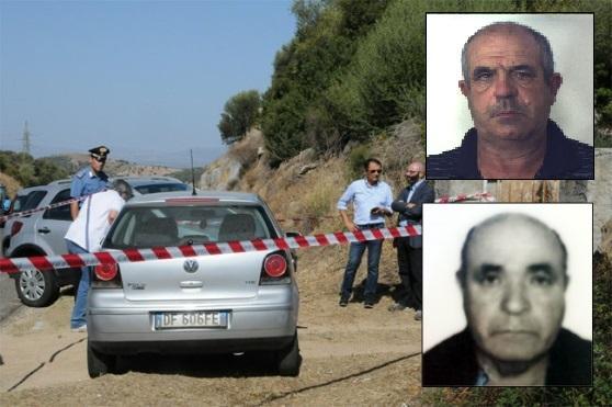 Il luogo del delitto e i due fratelli Porcu: in alto, l'assassino (Gaetano); in basso, il morto (Antonio)