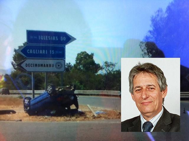 Il luogo dell'incidente e la vittima Renzo Loi