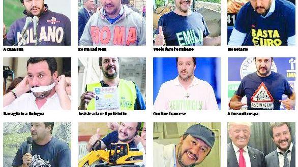 Bossi la canottiera, Salvini un guardaroba