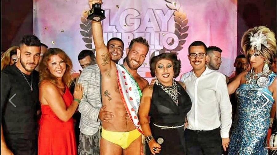 Alessandro Falcinelli durante la premiazione