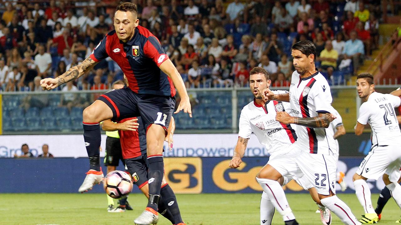 Borriello illude il Cagliari, il Genoa si sveglia nel finale: 3-1