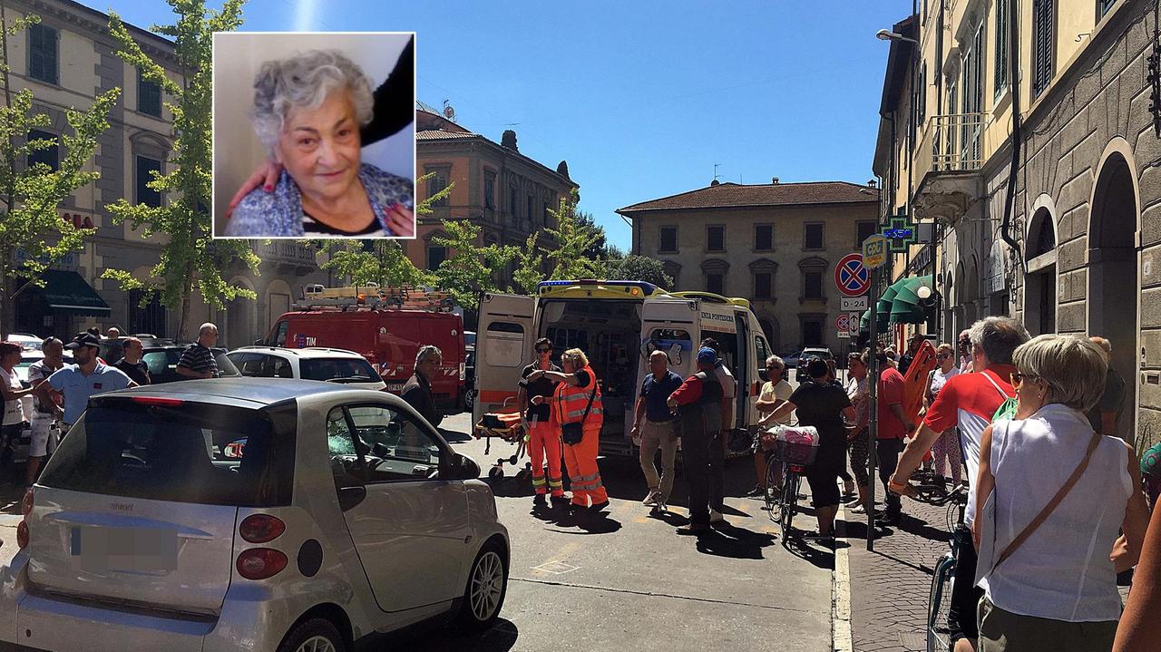 La scena dell'incidente sul Piazzone, nel riquadro Maria Francesca Chierchia (Foto Franco Silvi)
