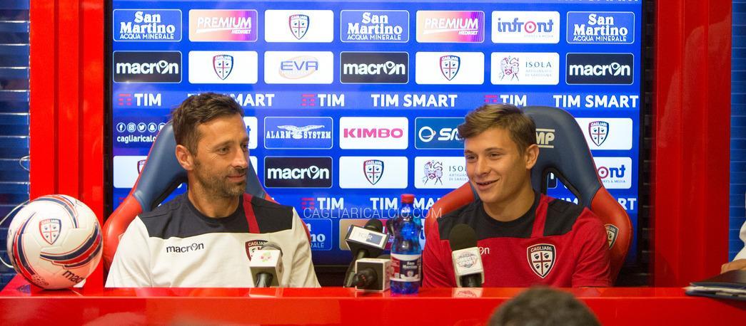 Il portiere Roberto Colombo e il centrocampista Nicolò Barella