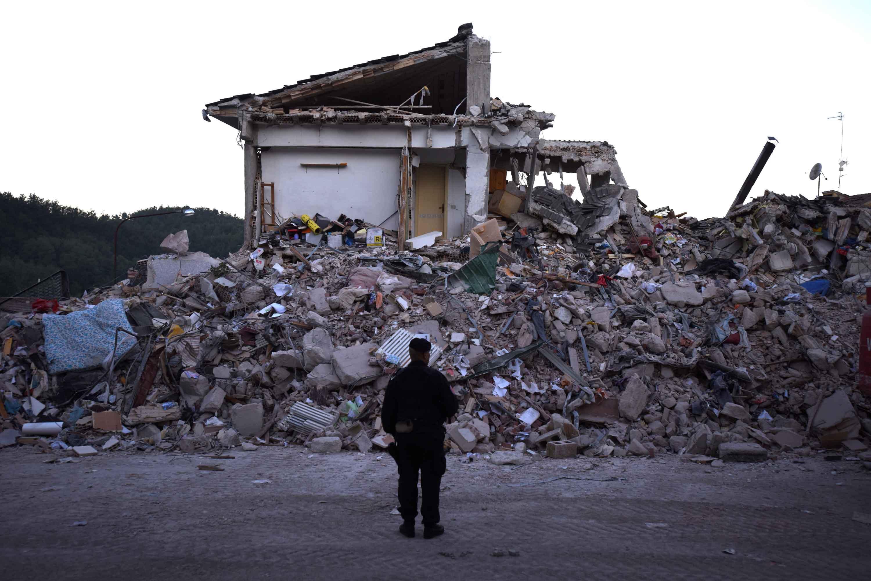 La devastazione del terremoto ad Amatrice