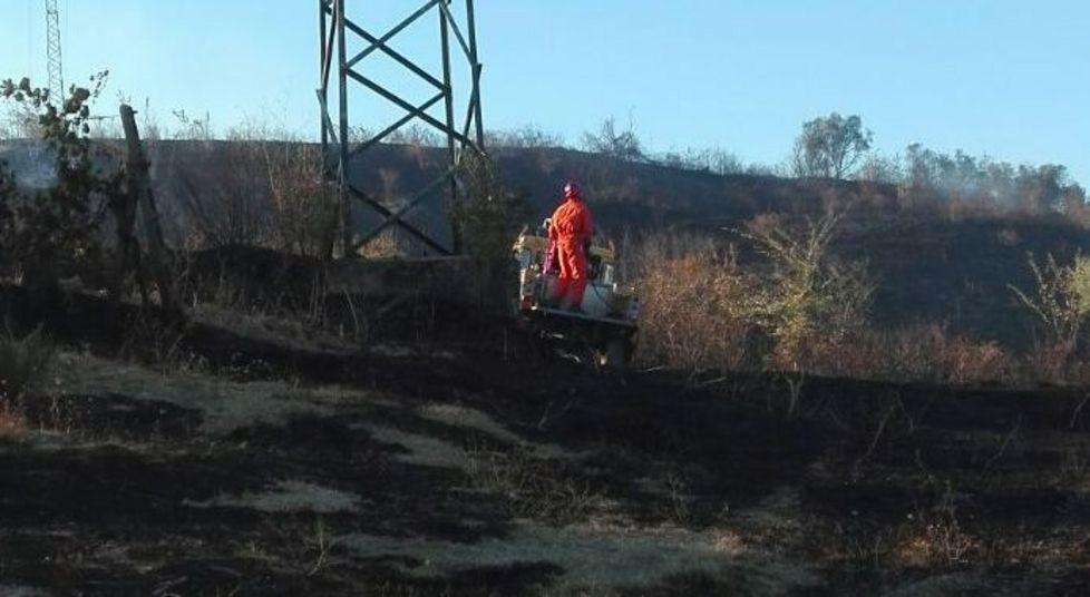 L’incendio di ieri in zona Poggio al cielo