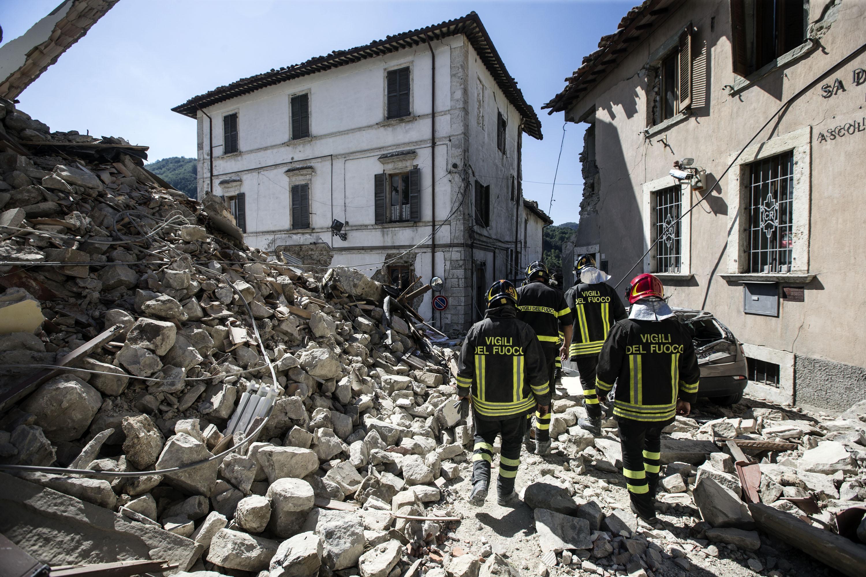 Gruppo di centauri maremmani testimone della tragedia di Amatrice